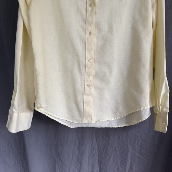 Vintage Square One Button-Up Shirt Butter Yellow Rainbow Embroidery Women Sz M/L - Picture 4 of 14